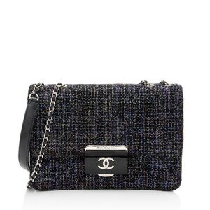 Chanel Tweed Lambskin Beauty Lock Flap Bag